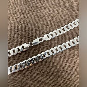 Sterling Silver Flat Curb Chain Necklace